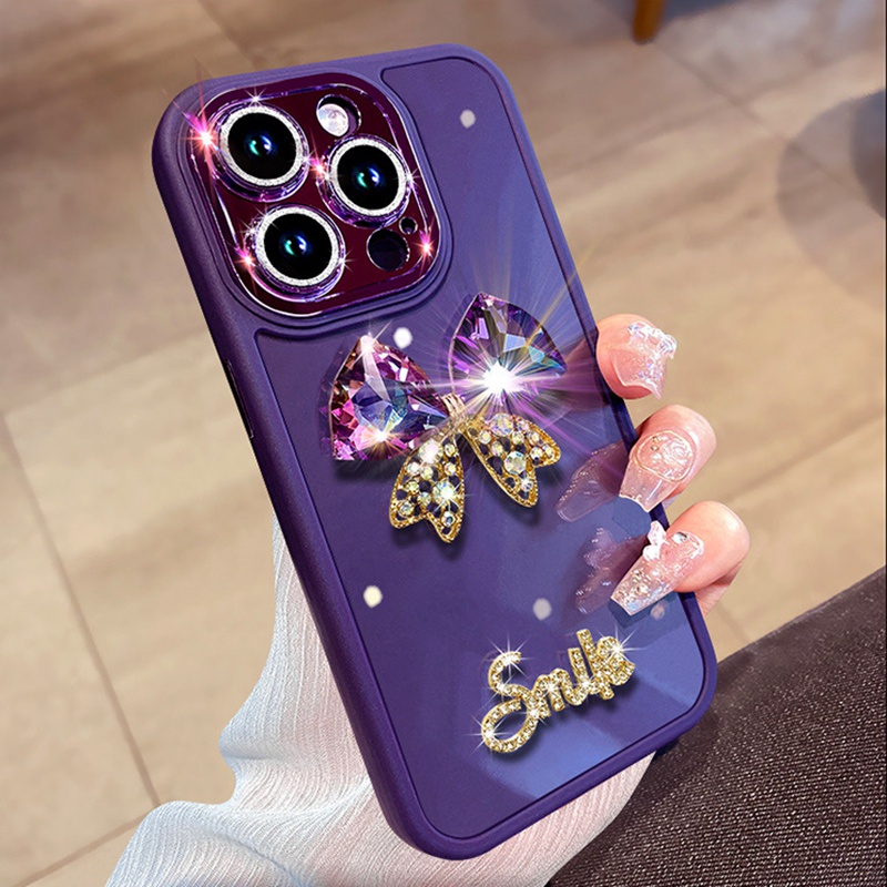 Ốp Điện Thoại Cứng Chống Rơi Hình Bướm Đính Đá Lấp Lánh Cho iPhone 11 13 Pro 14 Pro max 12pro max 11pro max