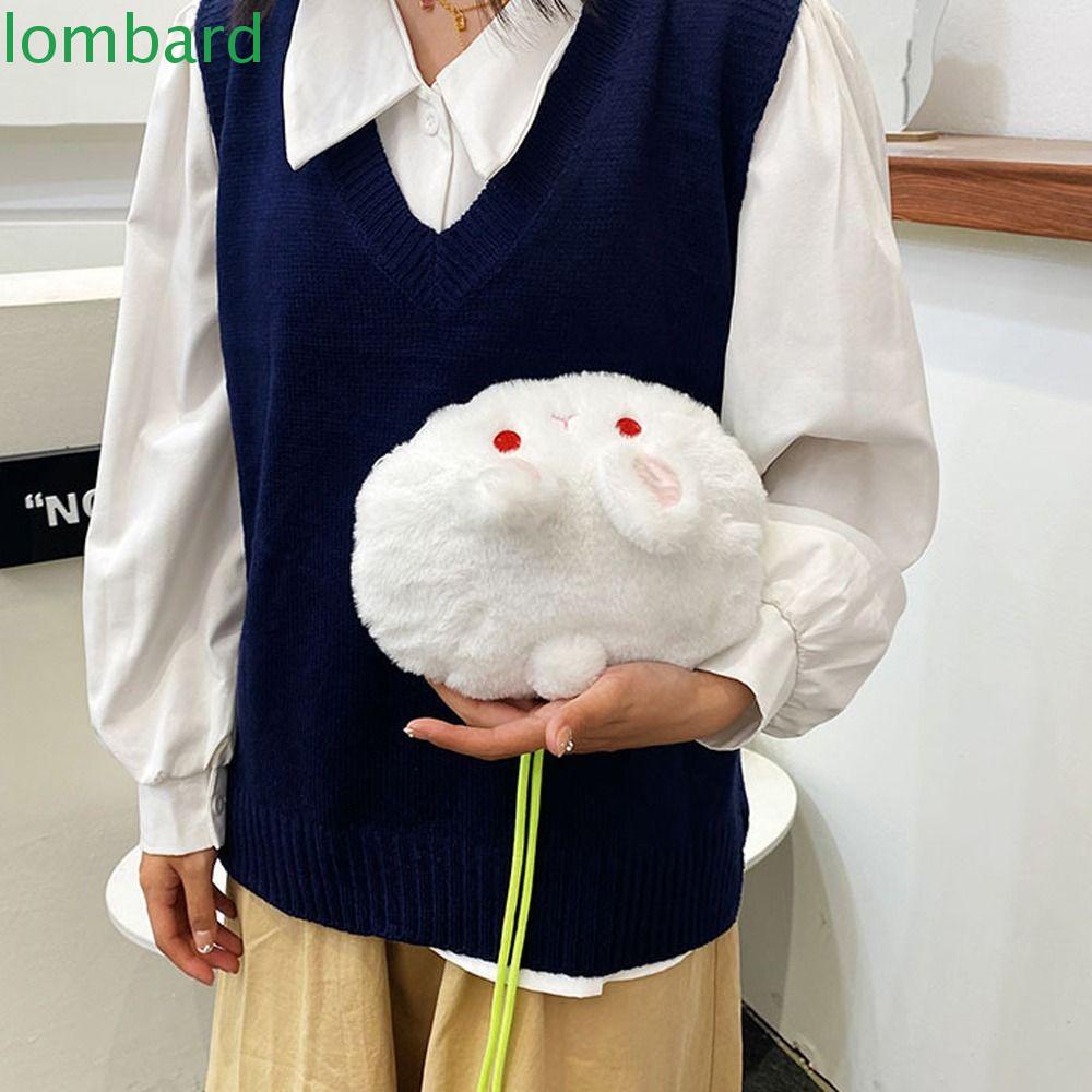 LOMBARD Túi Đeo Chéo Đựng Điện Thoại Hình Thỏ Hoạt Hình Dễ Thương Cho Bé Gái