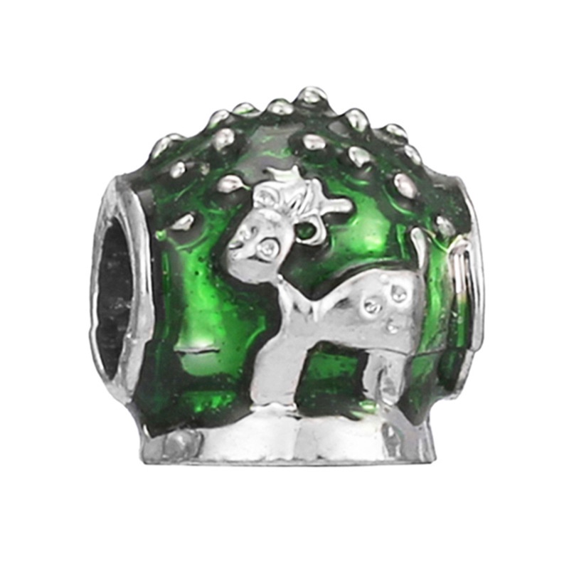 Hạt Charm Màu Xanh Lá / Bạc Phong Cách Vintage Phù Hợp Làm Trang Sức Cho Nữ
