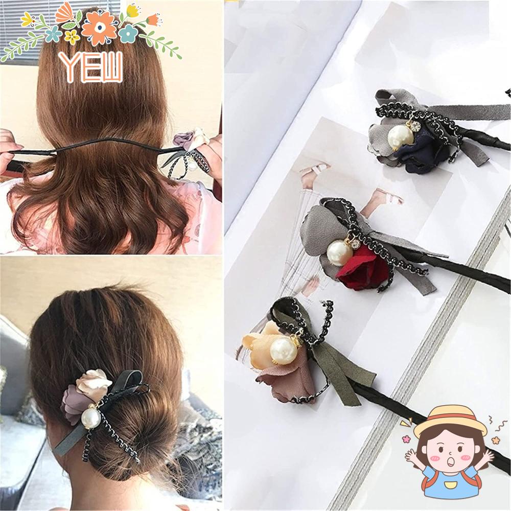 YEW Kẹp Tóc Hoa Handmade Thiết Kế Mới Thời Trang Theo Phong Cách Vintage