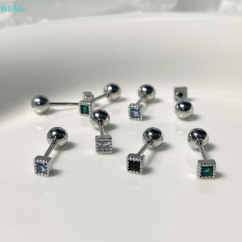 1 Cặp Bông Tai Hình Khối Lập Phương Mini Nhiều Màu Dạng Xoắn Ốc Thời Trang Dự Tiệc Cho Nữ