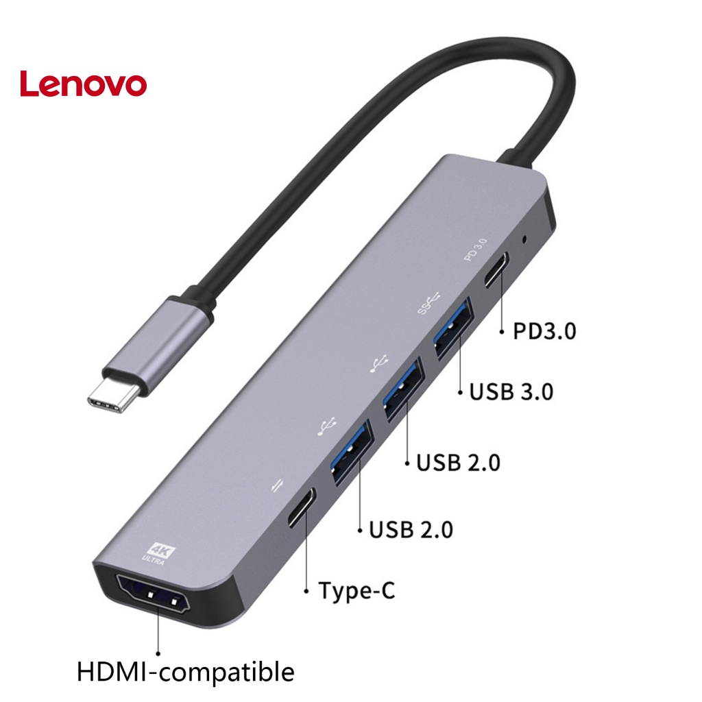 Trạm Sạc Nhanh 6 Trong 1 Type-C Sang HDMI-C 4K Với 3 Cổng USB 3.0 Cho Laptop
