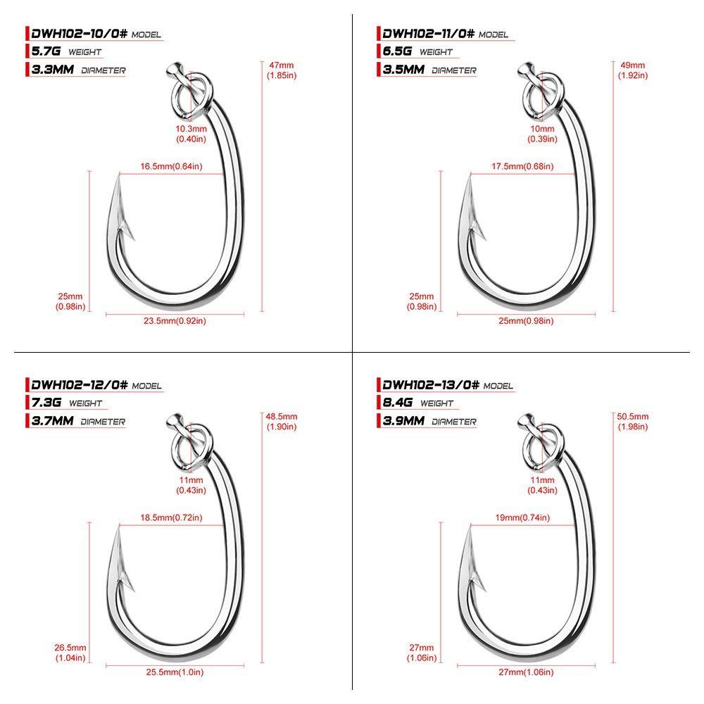 TAYLOR1 Set 5 Móc Câu Cá Bằng Thép Không Gỉ Chuyên Dụng