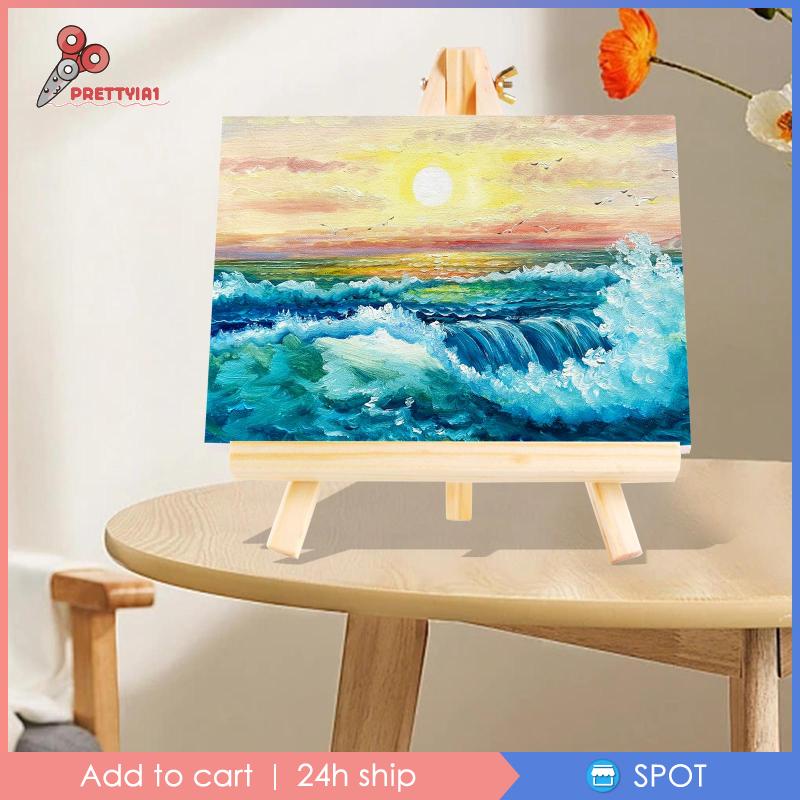 Giá Đỡ Ba Chân Mini Bằng Gỗ Trưng Bày Tranh Vẽ Thủ Công Dành Cho Trẻ Em