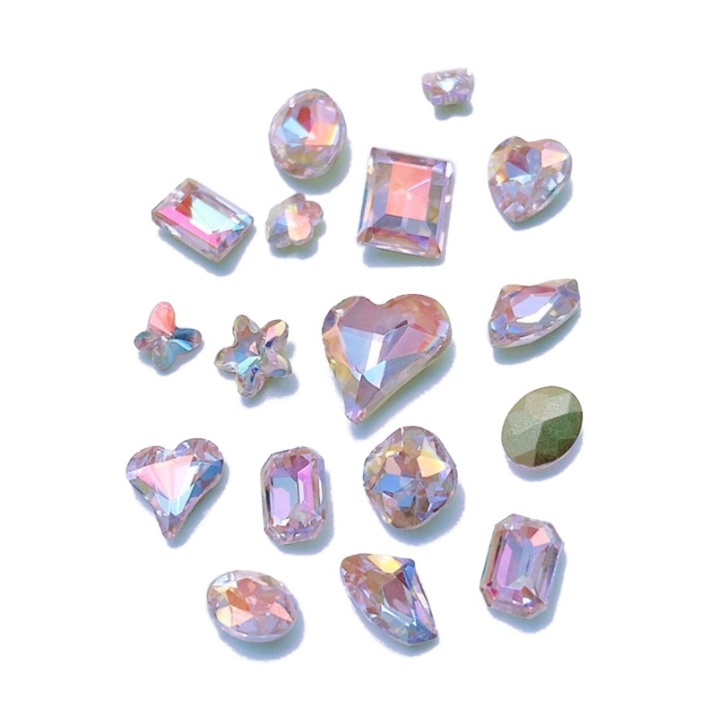 Set 30 Hạt Đá Pha Lê 3d Đính Móng Nghệ Thuật