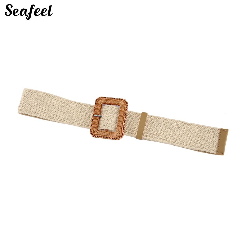 Thắt Lưng Bện Dây Khóa Vuông / Tròn Thời Trang Hàn Quốc Cho Nữ