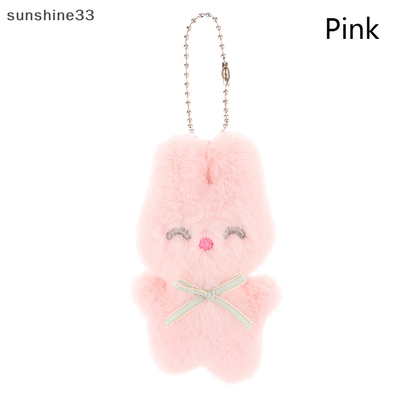 Móc Khóa Thỏ Nhồi Bông Mềm Mại Dễ Thương