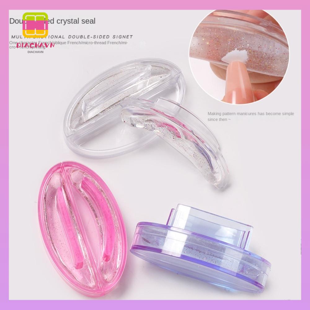 DIACHAVN Dụng Cụ In Hình Móng Tay Bằng Silicon Trong Suốt