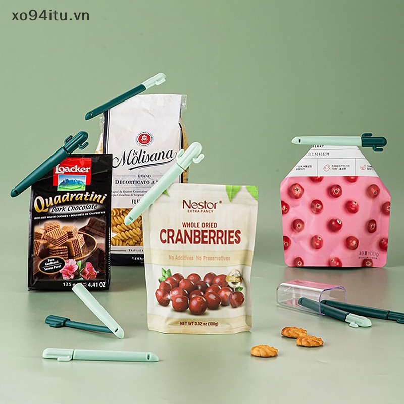 Bộ 5 Kẹp Miệng Túi Thực Phẩm Hình Cây Xương Rồng Dễ Thương