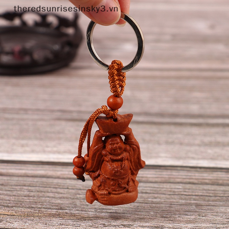 # # Thời Trang Mahogany Móc Chìa Khóa Chạm Khắc Ba Chiều Giống Thật Làm Quà Tặng Trang Sức May Mắn Cho Xe Hơi