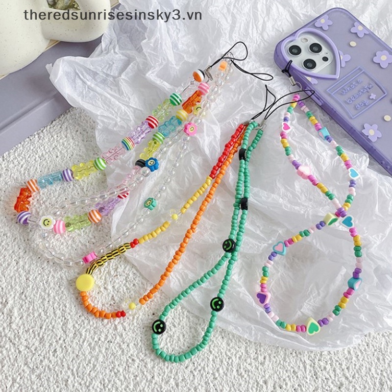 # # Dây Đeo Điện Thoại Chuỗi Hạt Acrylic Đầy Màu Sắc Hợp Thời Trang Chống Thất Lạc Dành Cho Nữ