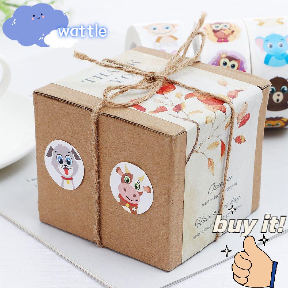 WATTLE Miếng Dán Bưu Thiếp Hình Động Vật Dễ Thương Cho Bé