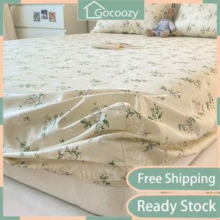 Wahsed ga trải giường đơn / queen / king bằng cotton in hoa phong cách ins