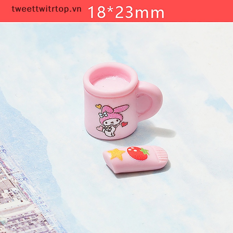 Bộ Kẹp Tóc Mini Họa Tiết Melody Hoạt Hình 3D Dễ Thương Trang Trí Điện Thoại