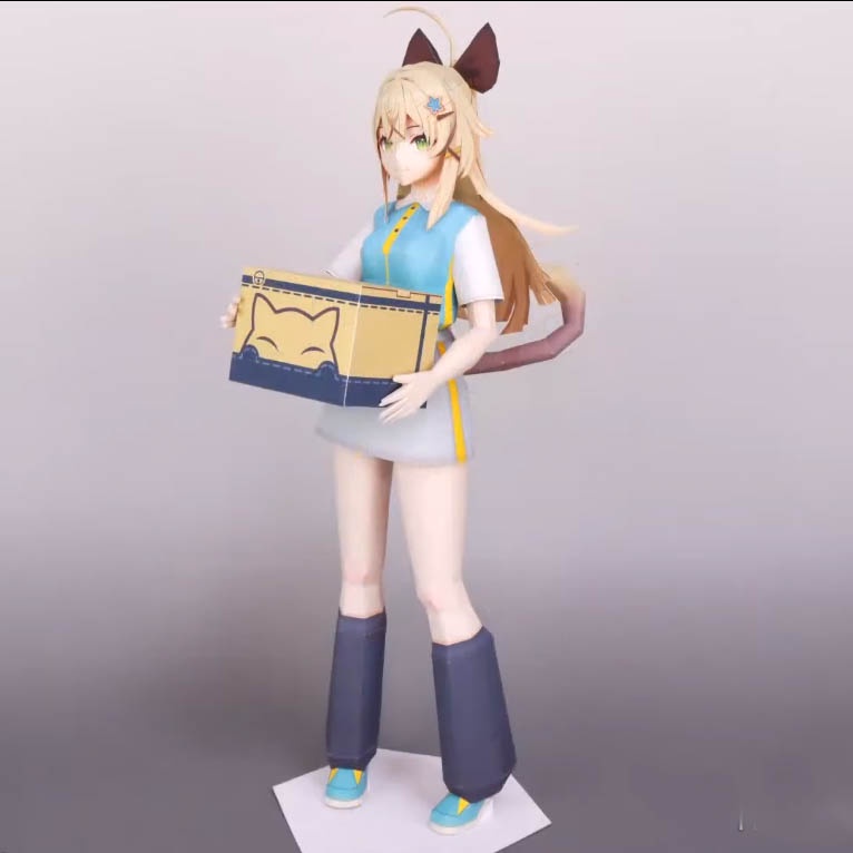 Mô hình giấy anime girl Anime Game  Kirara in School Uniform