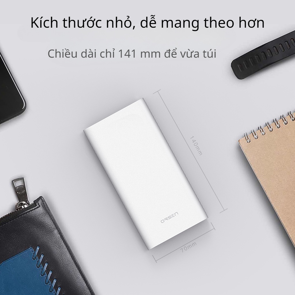 Sạc Dự Phòng Orsen E39 20000mAh Chính Hãng 100% Sạc Nhanh Cổng USB | Pin Elop Chính Hãng 100% 100%