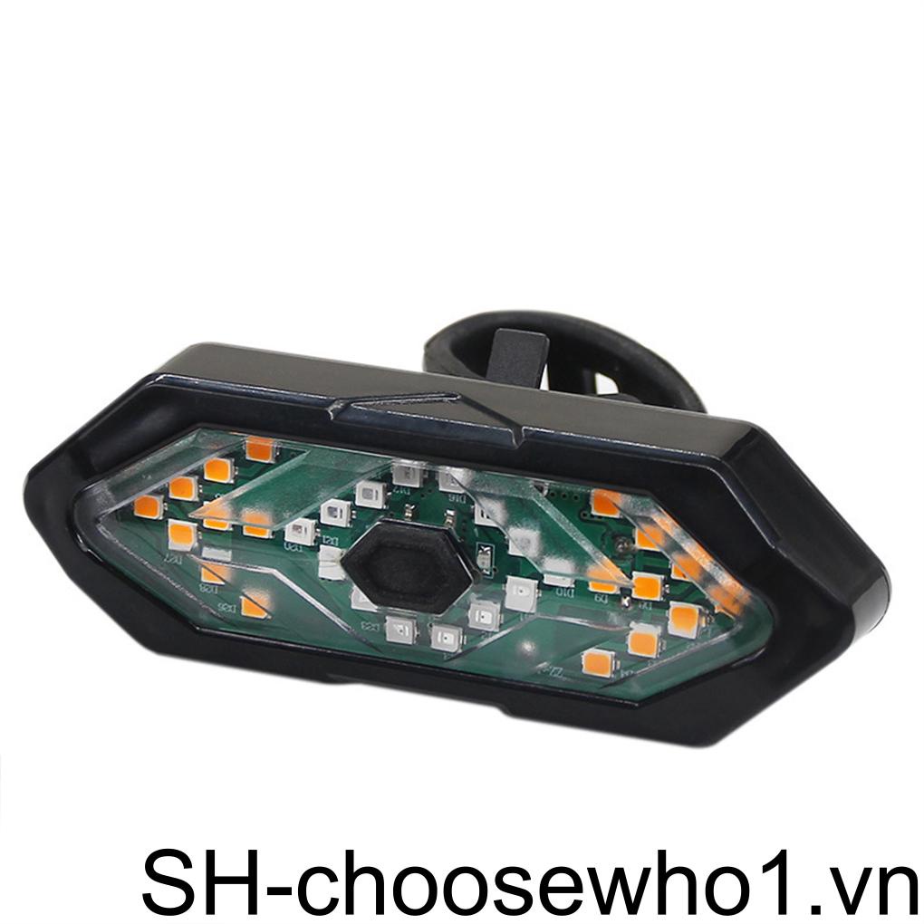 (runbu) Đèn Đuôi Xe Đạp Cải Thiện An Toàn Không Dây Điều Khiển Từ Xa Màu Đen