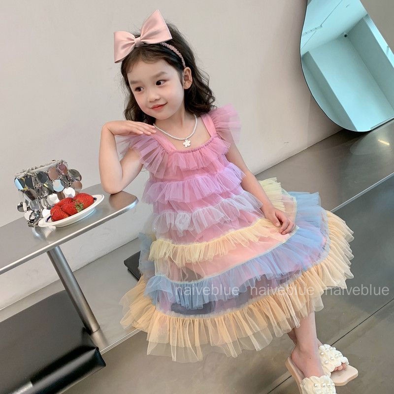 Đầm Xếp Tầng Thiết Kế Xinh Xắn Cho Bé Gái