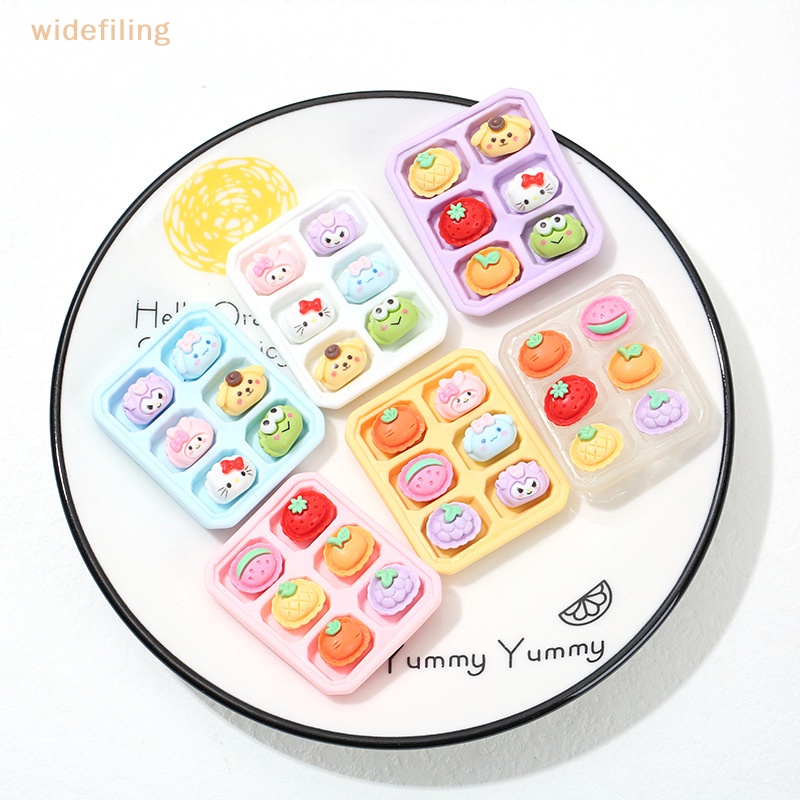 1 Bộ 5 Sản Phẩm Gồm Kẹp Tóc / Cốc / Kem / Keo Dán Bằng Resin Họa Tiết Hoạt Hình Màu Macaron Dễ Thương DIY