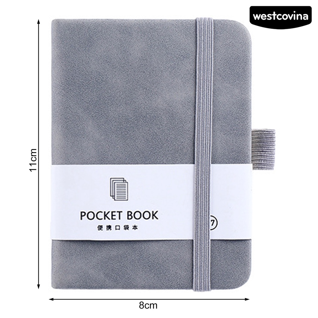 [WSTN]✎Sổ Tay Ghi Chú Thiết Kế Nhỏ Gọn Với Dây Đeo Co Giãn Tiện Dụng