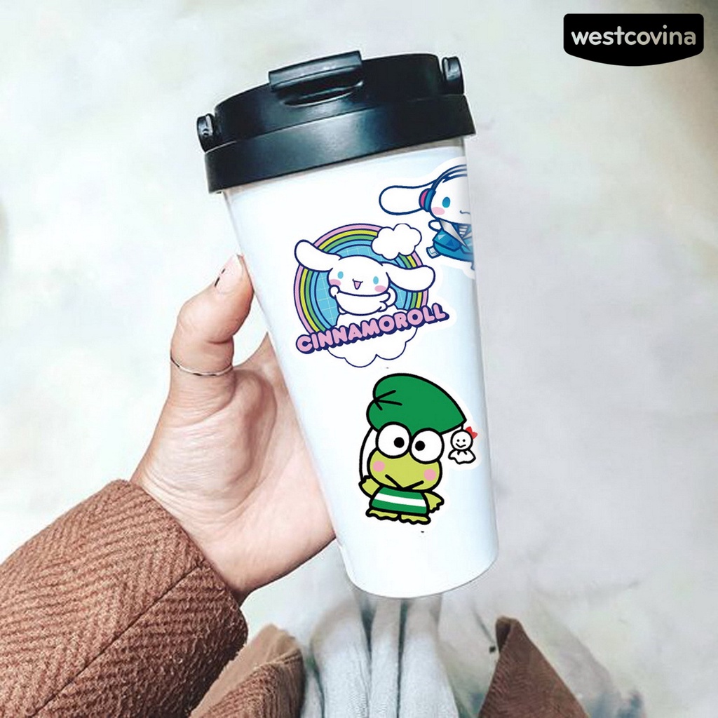 [WSTN] [WSTN]✎Bộ 50 Miếng Dán Bình Nước In Họa Tiết Hoạt Hình Chú Chó Đáng Yêu