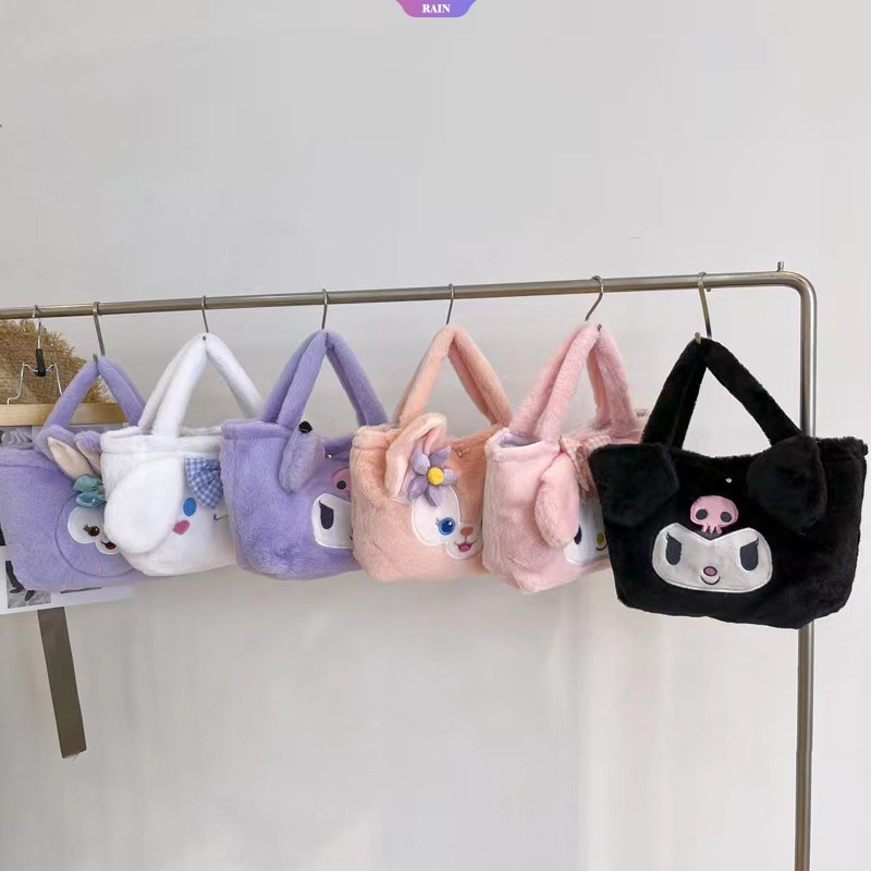Sanrio Túi Xách Đeo Vai Hình Kuromi My Melody Cinnamoroll Lotso StellaLou Pooh Nhồi Bông Quà Tặng Cho Nữ [RAIN]