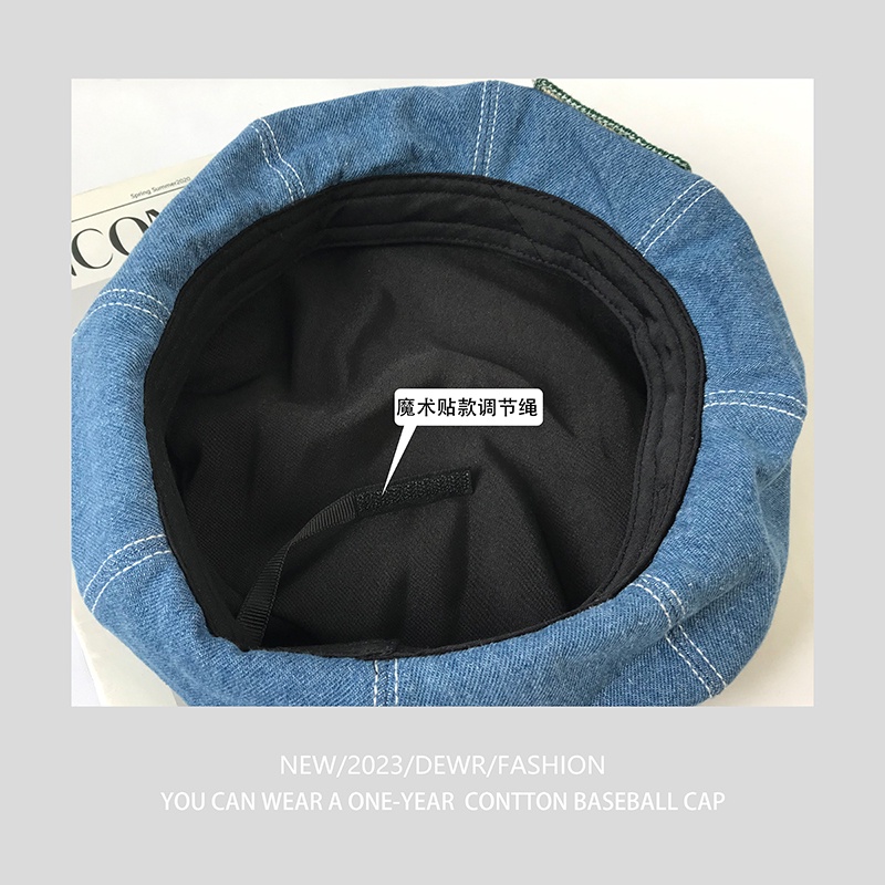 Mũ Beret Thêu Chữ Phong Cách Cao Bồi Nhật Bản Thời Trang Mới Cho Nữ