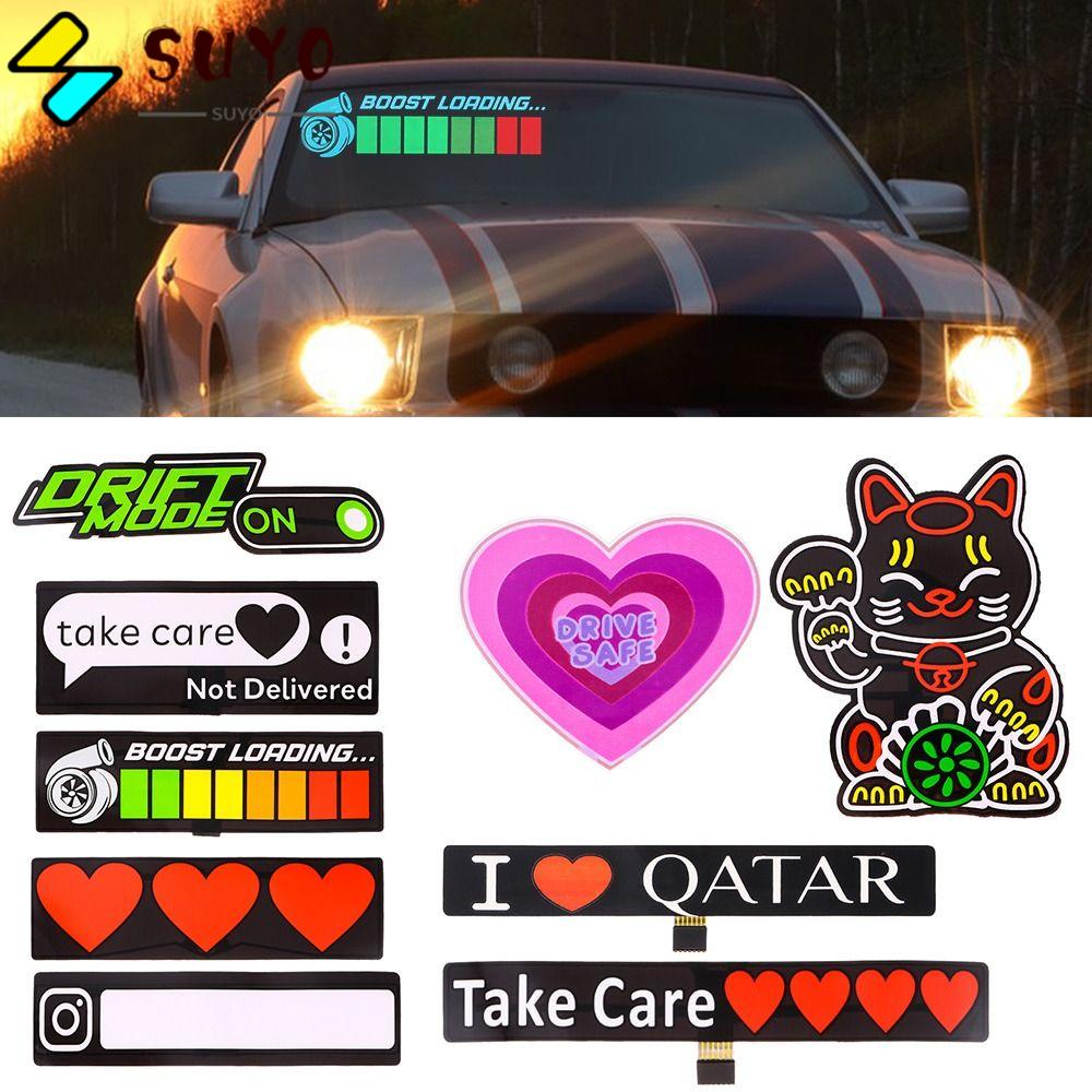 SUYO Sticker Đèn LED Nhiều Kiểu Dáng Dán Trang Trí Xe Hơi