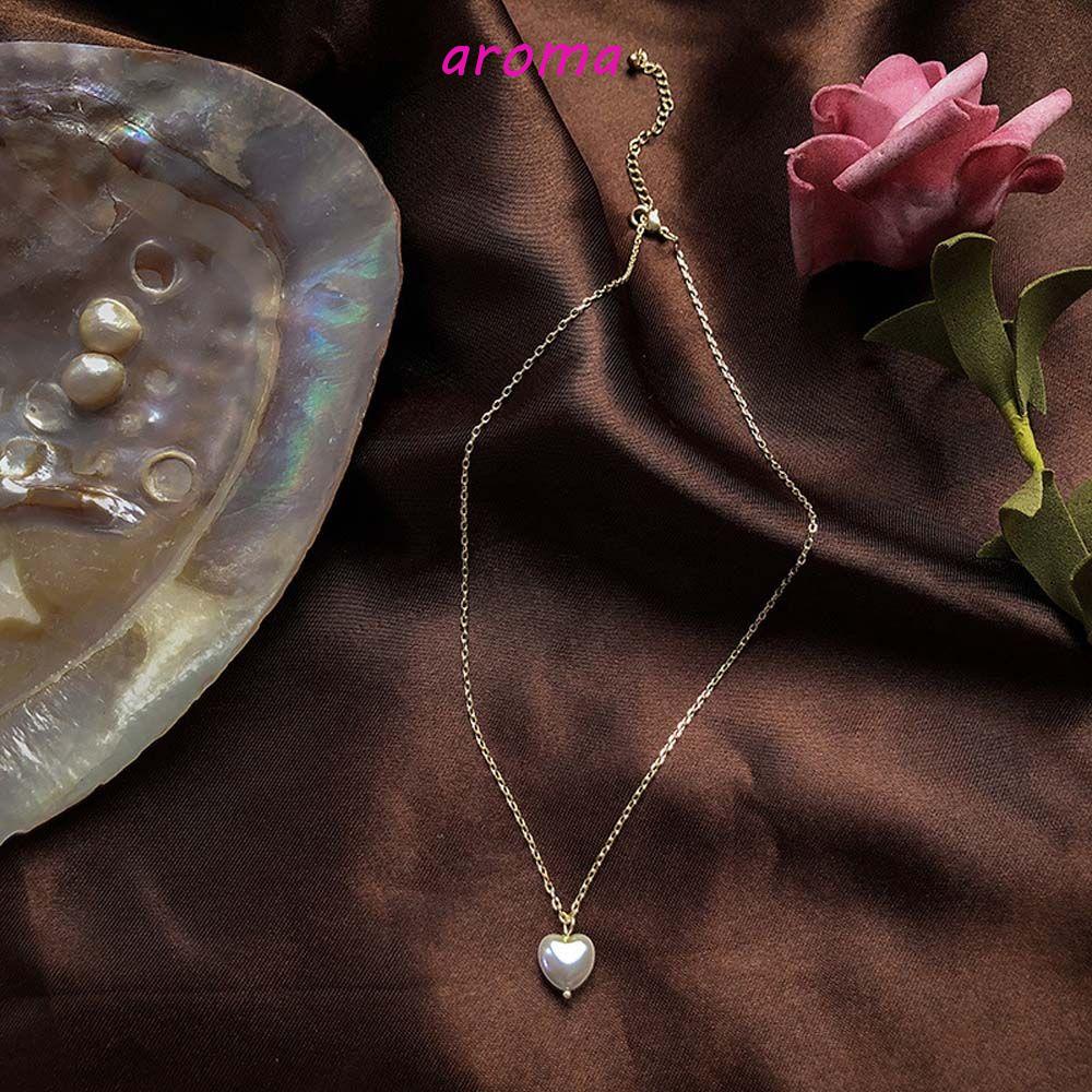 AROMA Vòng cổ MặT TráI Tim ThờI Trang Cho Nữ