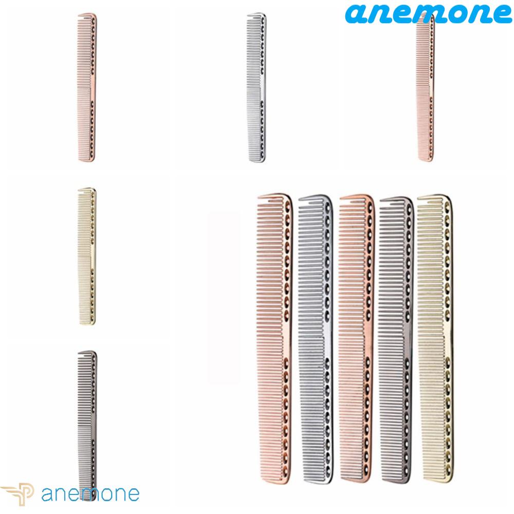 ANEMONE Lược Chải Tóc Tạo Kiểu Bằng Nhôm Chống Trượt Màu Vàng Kim Chuyên Nghiệp