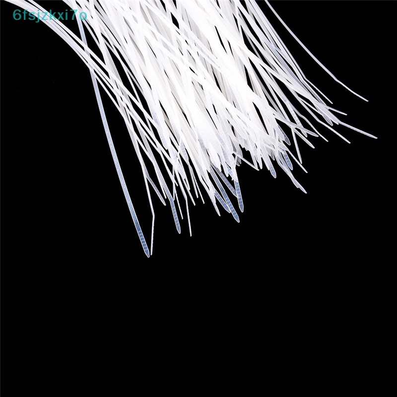 100 cái buộc chặt Dây cáp màu đen trắng Khóa dây cáp Nylon tự khóa