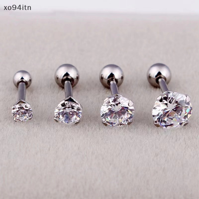 1 Đôi Khuyên Tai 4 Chấu Đính Đá Cá Tính