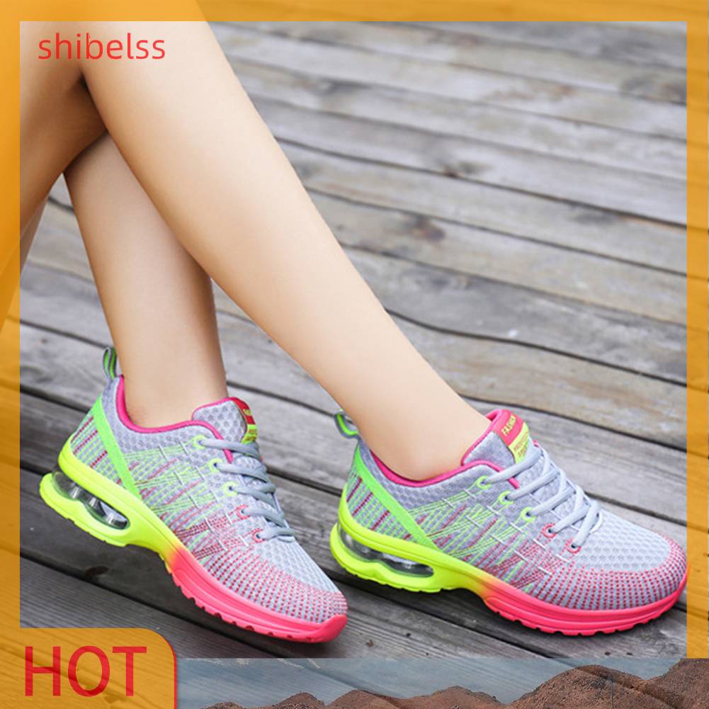 Giày Chạy Bộ Buộc Dây Thoáng Khí Thời Trang Thường Ngày Cho Nữ