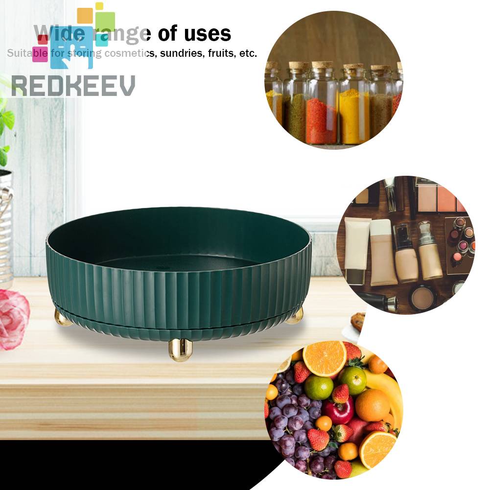 Khay Đựng Trái Cây Hình Tròn Có Thể Xoay Siêu Bền Tiện Dụng Cho Nhà Bếp