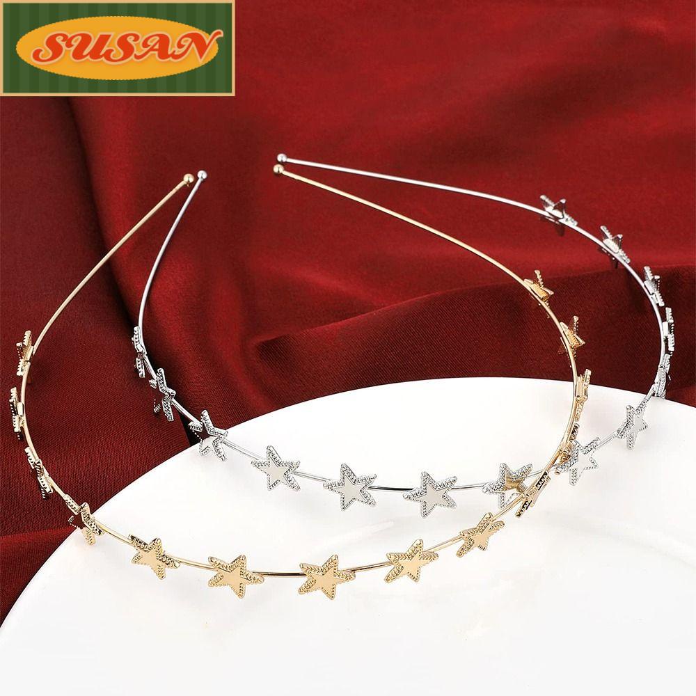 SUSANS Cài Tóc Kim Loại Đính Đá Pha Lê Phong Cách Pháp