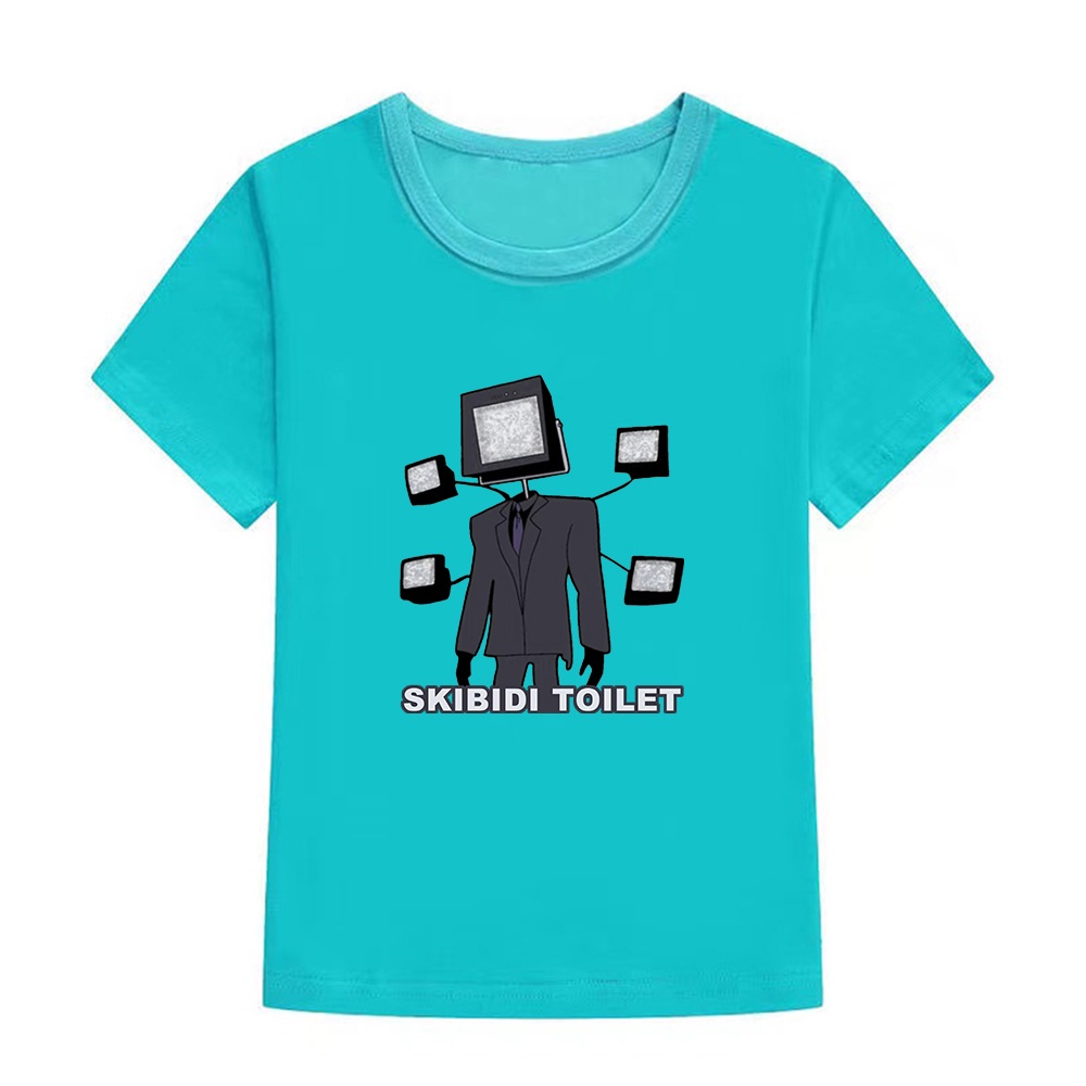 Áo Thun Tay Ngắn Dáng Rộng In Hình Dingyuan Gecomo DIBUJAR A BIG TV MAN de SKIBIDI TOILET Unisex Cho Thanh Thiếu Niên