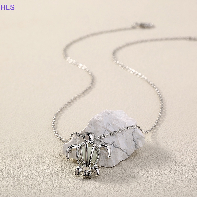 [HLS] Dây Chuyền Bạc Mặt Rùa Rỗng Phát Sáng 3 Màu Thời Trang Nữ