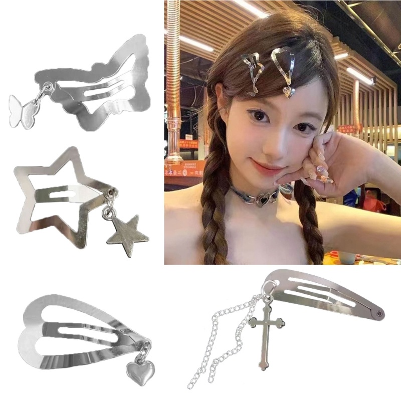 Kẹp Tóc Mái Hình Trái Tim / Bướm Handmade Thời Trang Cho Nữ