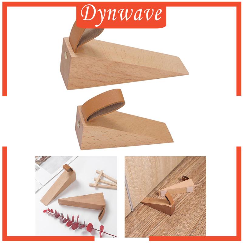 Dụng Cụ Chặn Cửa Bằng Gỗ Sồi Cứng Cáp Có Dây Treo Chống Trượt