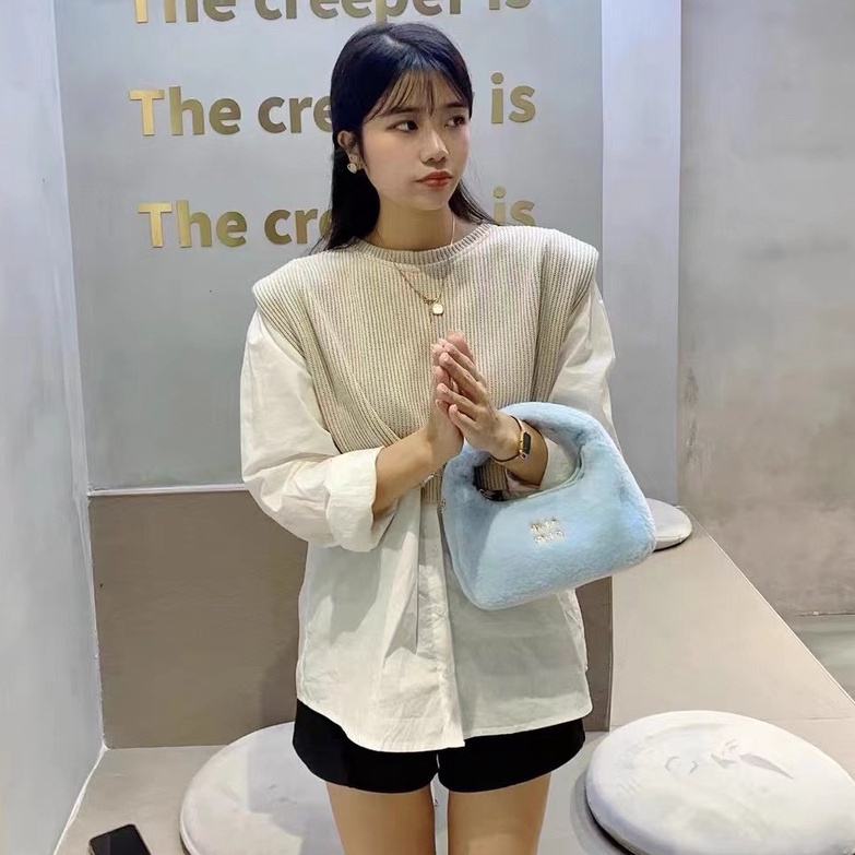 Macaron Túi Xách Lông Nhung Có Hộp mm Đa Năng Thời Trang Mới Cho Nữ777777