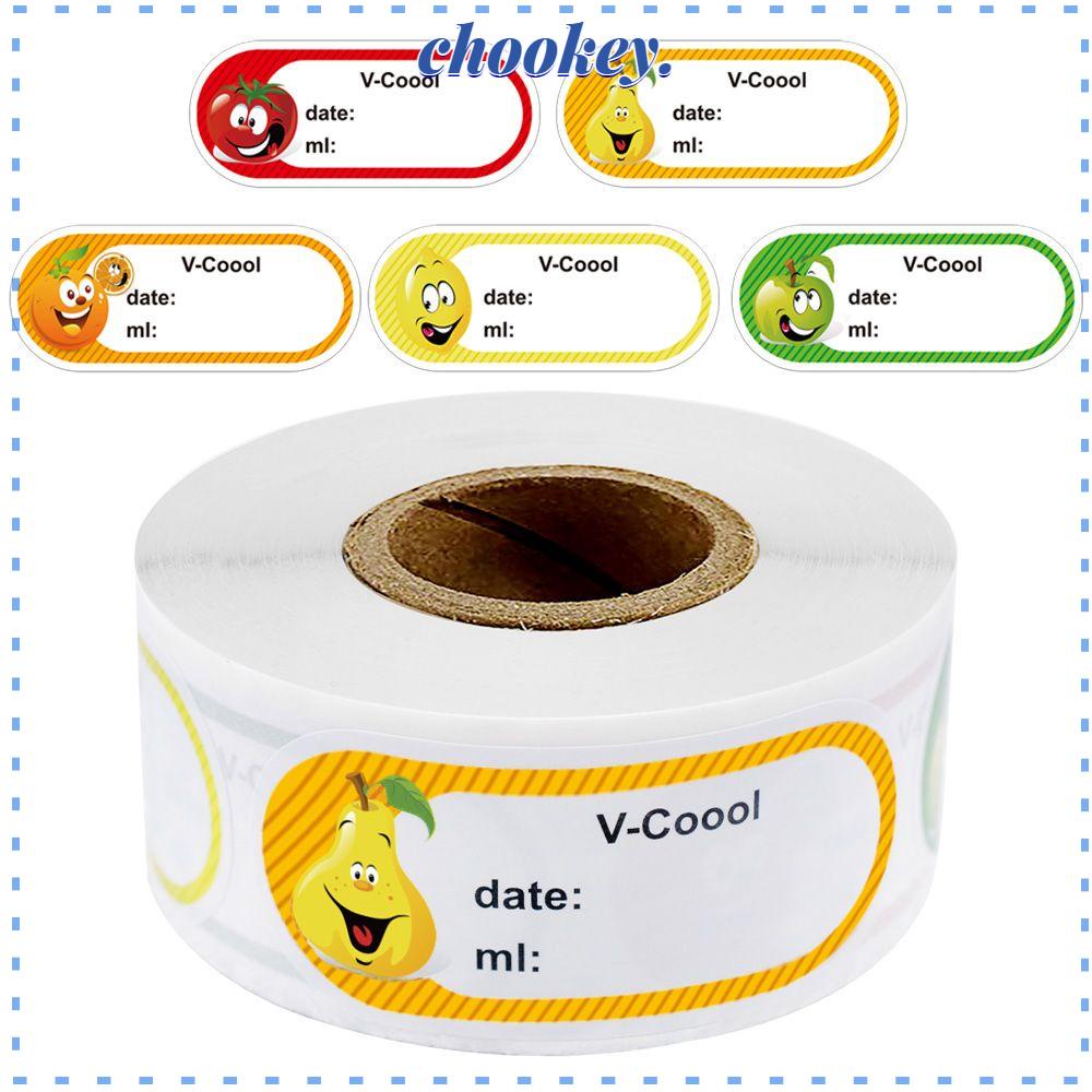 CHOOKEY Cuộn 250 Hình Dán Trái Cây Trang Trí Niêm Phong Bao Thư DIY