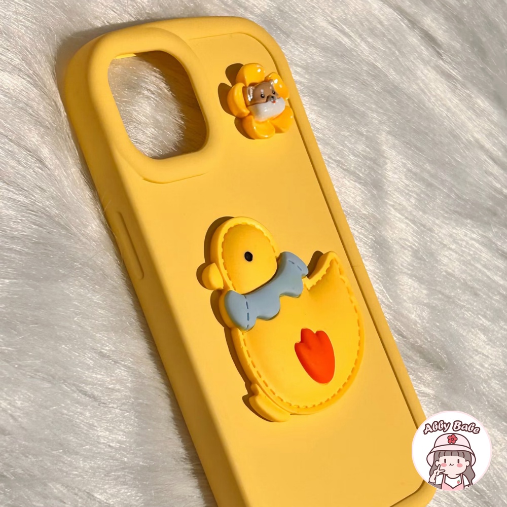 Ốp Điện Thoại TPU Dẻo Họa Tiết Gấu / Vịt Vàng Dễ Thương Chống Bụi Bẩn Cho IPhone 14 Pro Max IPhone 12 11 Pro Max XS XR