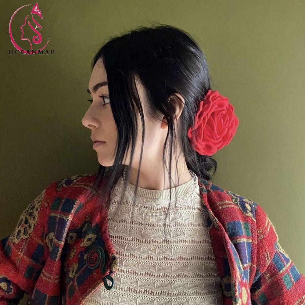 OCEANMAP Kẹp Tóc Hoa / Cá Mập Thời Trang Hàn Quốc Ngọt Ngào Cho Nữ