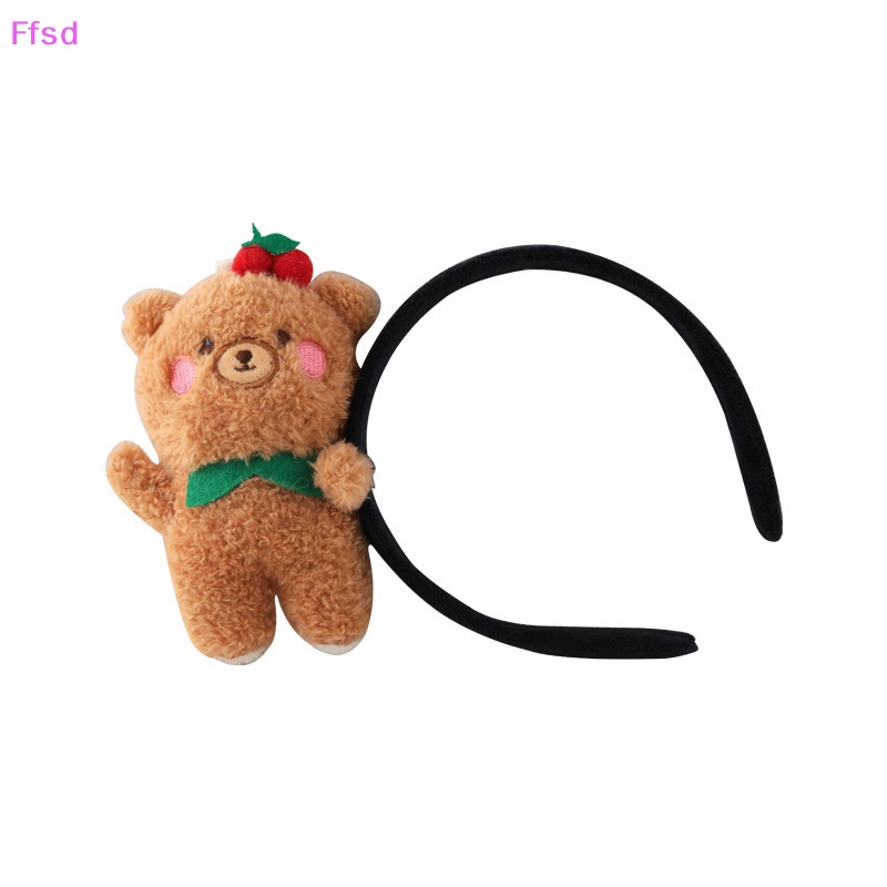 Băng đô cài tóc rửa mặt Bằng Lông Cừu San Hô Hình Gấu Dễ Thương Cho Bé Gái