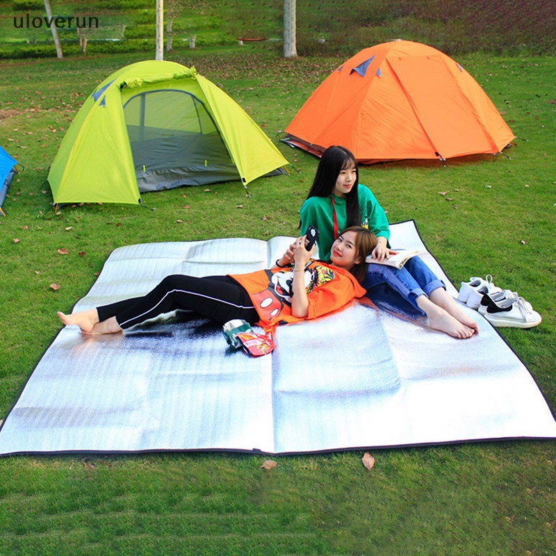 Thảm Lót Lều Cắm Trại Bằng Lá Nhôm EVA Chống Thấm Gấp Gọn Tiện Lợi