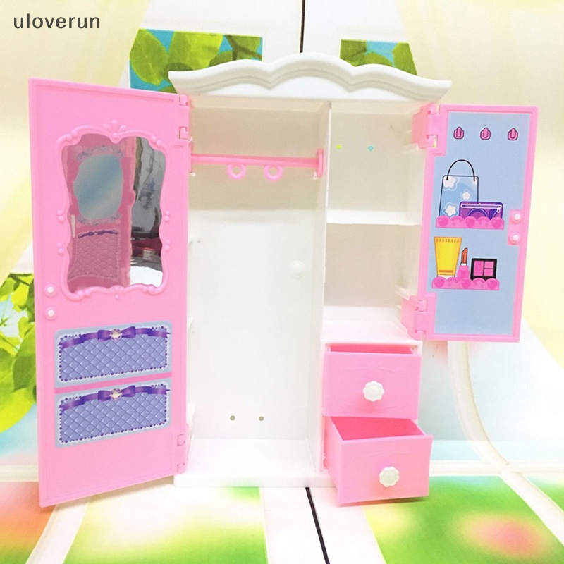 Uloverun Tủ Quần Áo Nội Thất Phòng Ngủ Cho Búp Bê Công Chúa Đồ Chơi Quà Tặng vn
