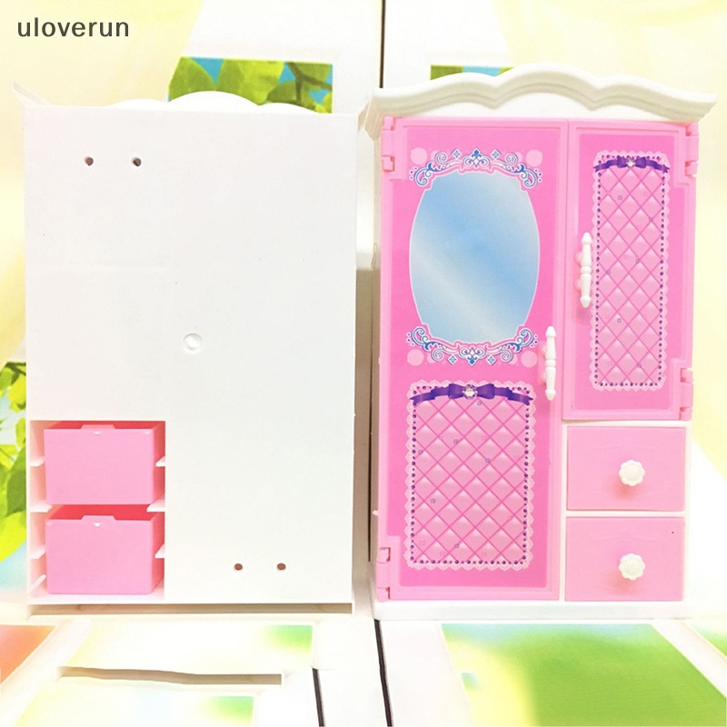 Uloverun Tủ Quần Áo Nội Thất Phòng Ngủ Cho Búp Bê Công Chúa Đồ Chơi Quà Tặng vn