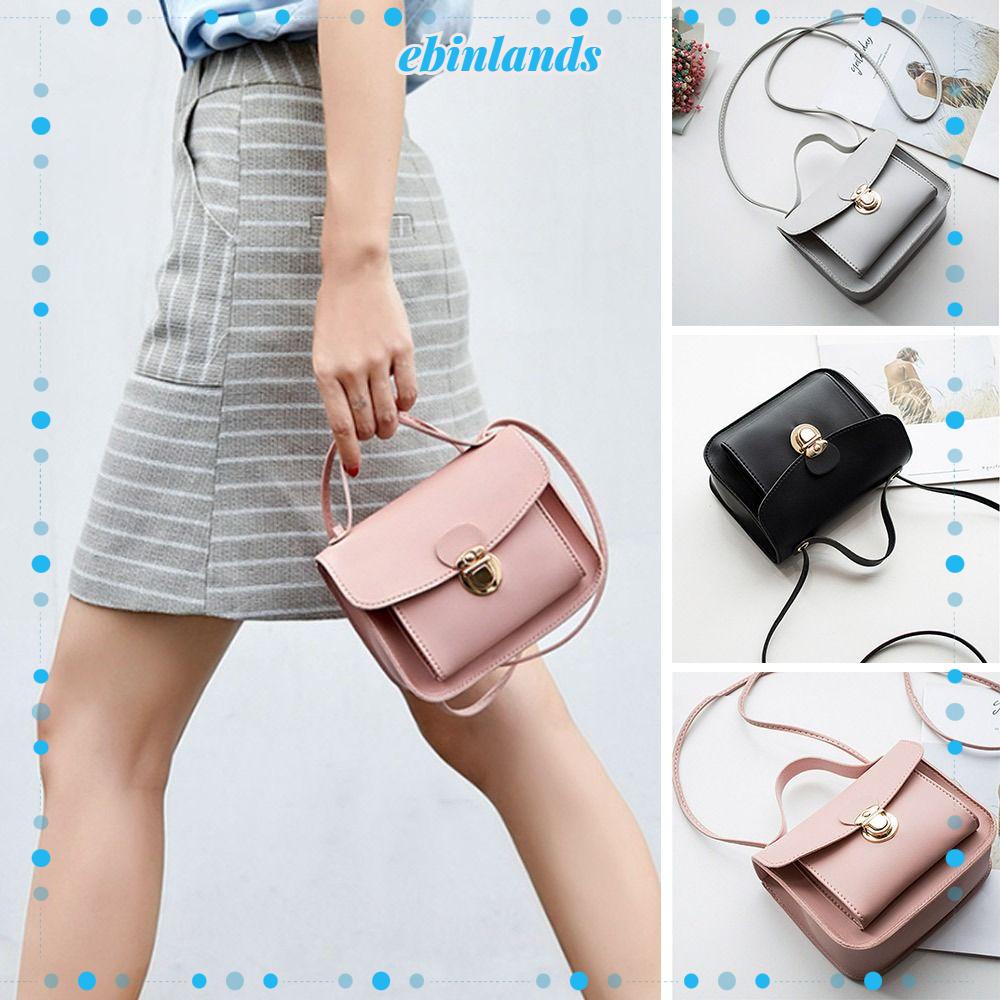 EBINLANDS Túi Xách Màu Sắc Đơn Giản Thời Trang Cho Nữ