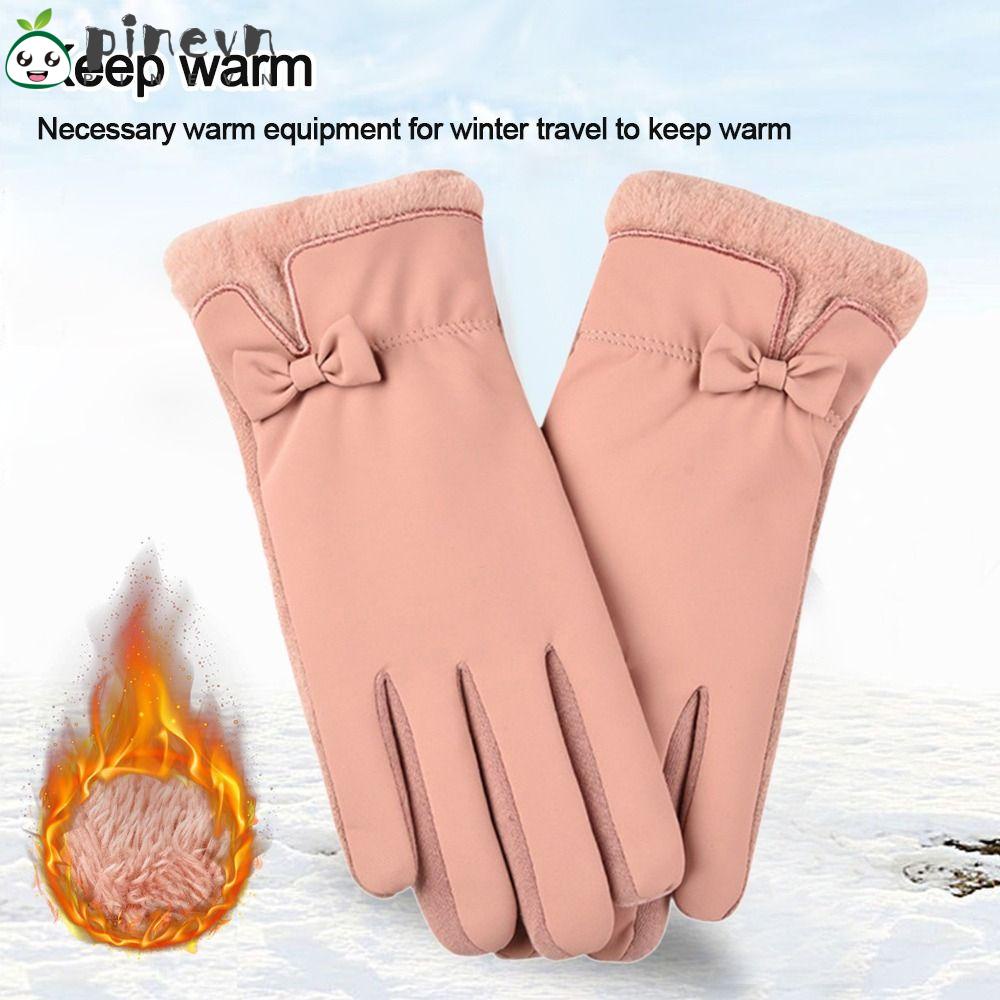 PINEVN Găng Tay Thể Thao Lông Cừu Ấm Áp Hợp Thời Trang Cho Nữ