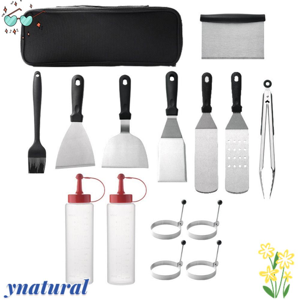 YNATURAL Bộ 14 Dụng Cụ Nướng BBQ Bằng Thép Không Gỉ Mới